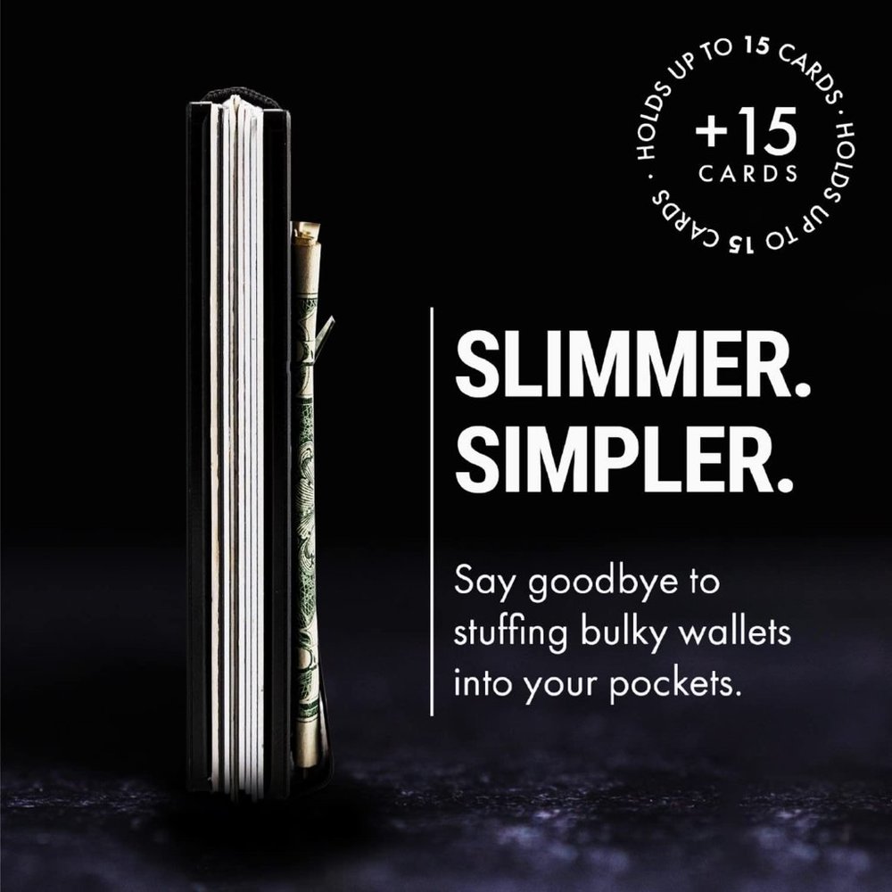 2023 Carbon Fiber Slim Wallet &  Credit Card Case - RFID Metal Wallet